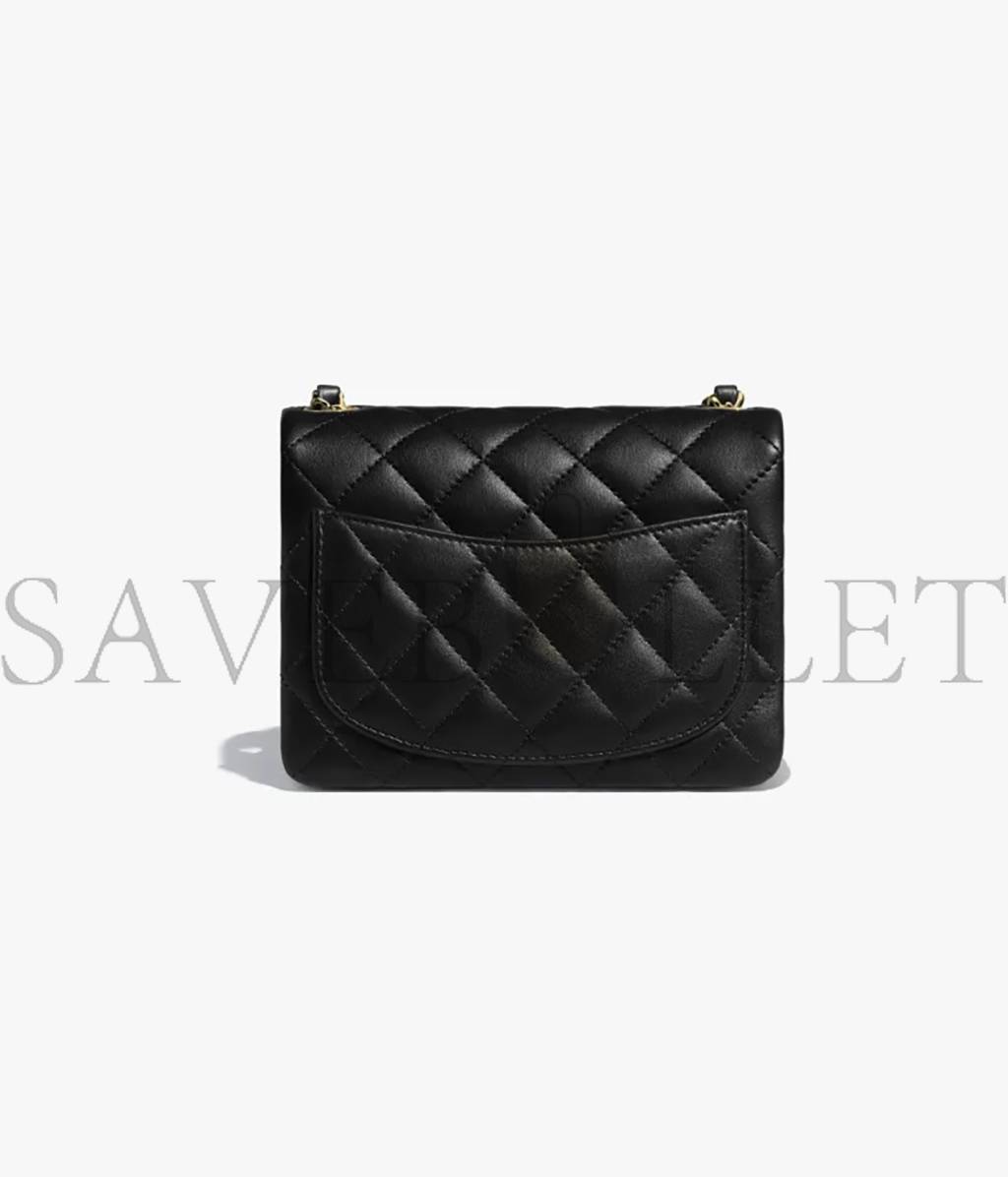 Ch*el mini flap bag with handle gold hardware as2796 b06687 94305 (17.5*12.5*5.5cm)
